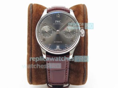 ZF Factory IWC Portuguese 7 Days SS Grey Dial Watch 42MM